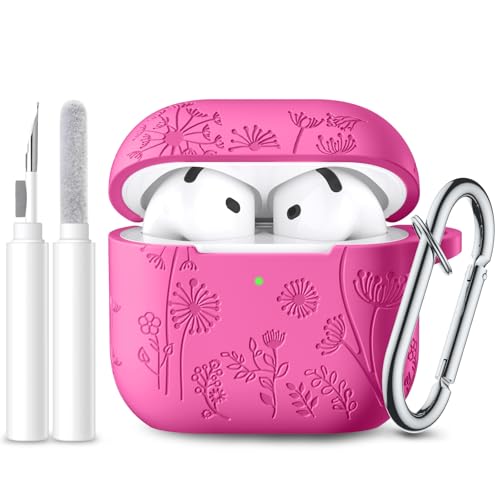 Lerobo for AirPods 5 AirPods 4 Case with Cleaner Kit & Keychain, Rose Pink - color: A-Rose Pink, size: AirPods 5&4