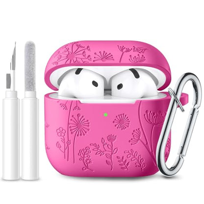 Lerobo for AirPods 5 AirPods 4 Case with Cleaner Kit & Keychain, Rose Pink - color: A-Rose Pink, size: AirPods 5&4