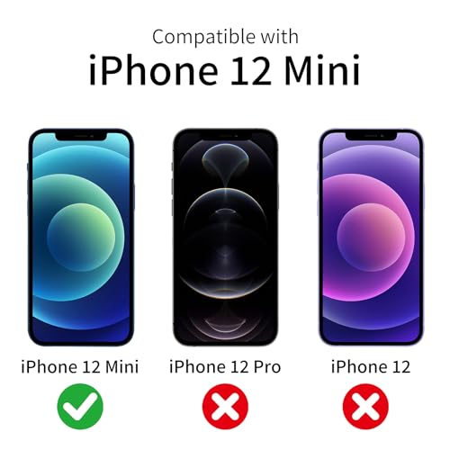 3 Pack Privacy Screen Protector for iPhone 12 Mini with 3 Pack Camera Lens Protector, 9H Hardness Double Shatterproof Anti-Spy Tempered Glass Film, Easy Installation - size: iPhone 12 Mini