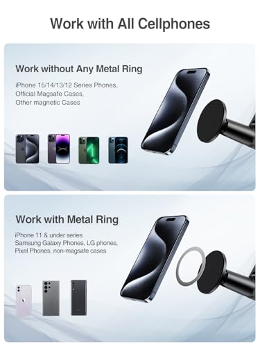 elitehood Magnetic Phone Clamp Mount, Universal Magsafe iPhone Holder Clip - style: Magnetic Mount