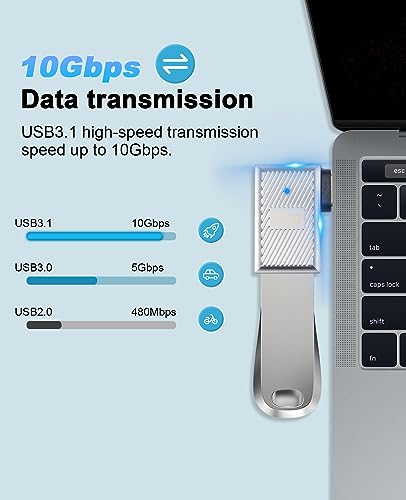 Duttek Right Angle USB C to USB Adapter 10Gbps, USB A to USB C 90 Degree Adapter, Type C Male to A Female Adapter 120W with LED Lndicator Light for MacBook, Laptop, Samsung Galaxy 2 Pack - style: Right Angle USB C Male to A Female Adapter