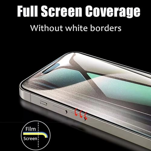 [2 Pack] Hydrogel Flexible Screen Protector for iPhone 15 Pro, Upgraded Non-breakable HD Clarity Soft TPU Protective Film [Anti-Scratch] [Bubble Free] (Not Glass) - color: iPhone 15 Pro