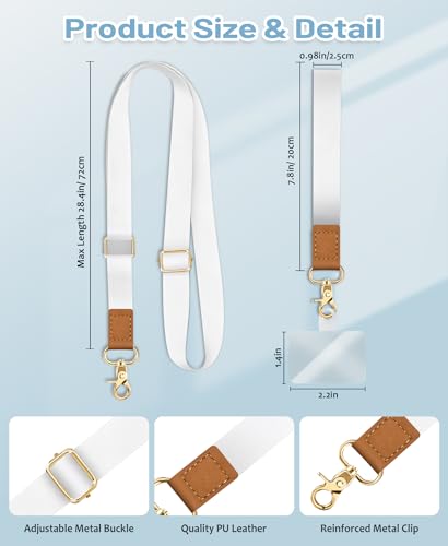 Yonlevres Phone Lanyard Crossbody Strap Wrist Neck Adjustable Women White - color: 0 Wt