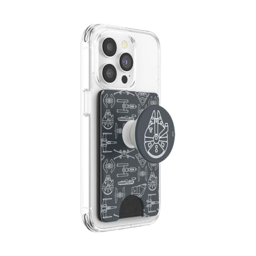 PopSockets Adhesive Phone Wallet with Grip- Millennium Falcon - color: Millennium Falcon, style: Adhesive