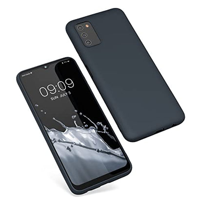kwmobile Case Compatible with Samsung Galaxy A03s Case - Soft Slim Protective TPU Silicone Cover - Blueberry - color: blueberry