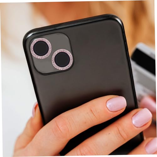 TEHAUX 2Pcs Phone Camera Lens Protectors Scratch Protective Rings for Plus Durable and Fashionable Lens Covers Easy Installation Fit
