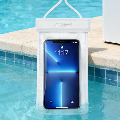 Waterproof Phone Bag Touchscreen Protective Lightweight White | Waterproof Mobile Phone Holder Dry Bag for Women Men Summer Vacation Beach Pool Cruise Outdoor Adventure - color: White