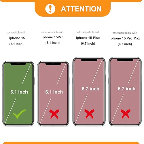 Bocasal Detachable Wallet Case Card Holder for iPhone 15, Grey | RFID Blocking Kickstand Card Slots Holder PU Leather Magnetic Shockproof Wrist Strap Removable Flip Protective Cover 6.1 inch - color: Gray