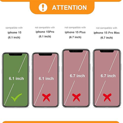 Bocasal Detachable Wallet Case Card Holder for iPhone 15, Brown | RFID Blocking Kickstand Card Slots Holder PU Leather Magnetic Shockproof Wrist Strap Removable Flip Protective Cover 6.1 inch - color: Brown