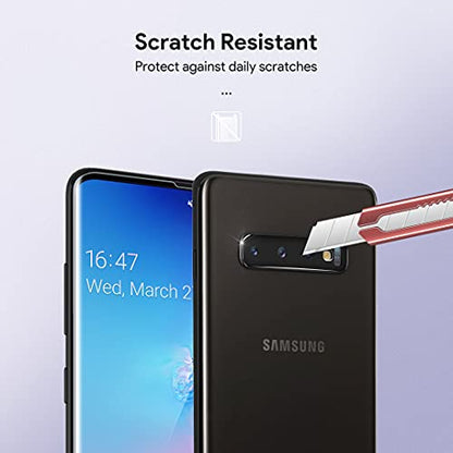 L K [3 Pack] Screen Protector for Samsung Galaxy S10 Plus, [Self Healing] [in-Display Fingerprint] HD Effect Flexible Film