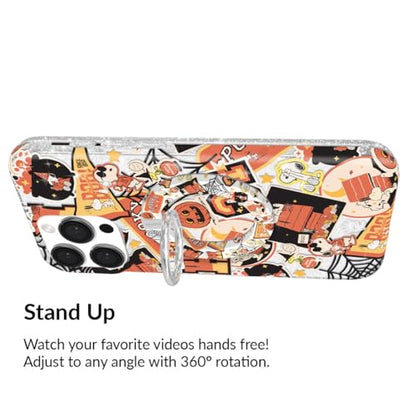 VELVET CAVIAR Compatible with MagSafe Phone Grip - Magnetic Ring Holder with Adjustable Stand - Removable MagSafe Accessories for iPhone 16, 15, 14, 13, 12 (Halloween Snoopy Varsity) - color: Halloween Snoopy Varsity