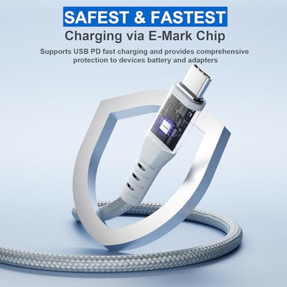 SIQIWO 100W USB C Multi Charging Cable, 4FT-1Pack PD3.0 Fast Charging Cable