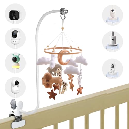 Baby Crib Mobile Arm, Flexible Changing Table Clamp, 68cm Gooseneck Mobile Crib Holder Hanging Crib Attachment, Multifunctional Monitor Mount, Universal Cam Mounting Bracket, Mobile Phone Holder
