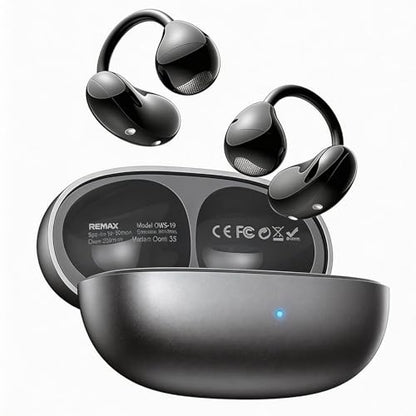 2026 Open Ear Clip on Earbuds for Running & Gym, Wireless Bluetooth 6.0 Wireless Clip On Earbuds with 80 Hours Charging Case, Sport Earphones Built-in Mic IPX5 Waterproof for Outdoor Fitness
