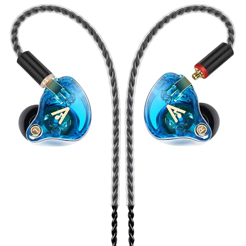 Audiovance Vibes 202 HiFi Wired Earbuds, IEM in-Ear Monitor Headphones - color: 7-Blue