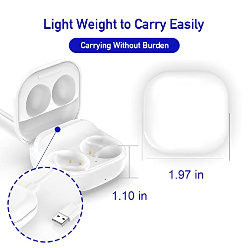 Wired Charging Case Compatible with Samsung Galaxy Buds2 (SM-R177), Replacement Charger Case Dock Station for Galaxy Buds2 Bluetooth Earbuds (White)