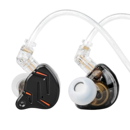 2026 Latest KZ ZST PRO X in Ear Monitor Headphones, 1BA 1DD Hybrid Driver Wired Gaming Earbuds, Deep Bass Sound Ear buds, HiFi IEM for Gaming Music Video Singer Musician Drummer (with mic, Black Gold) - color: Black Gold, style: with mic