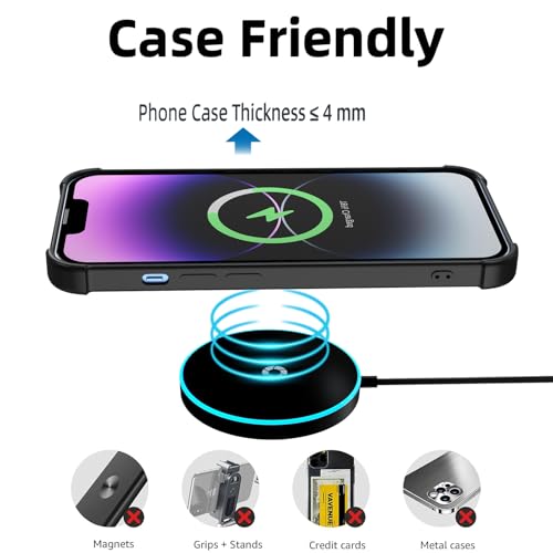 for MagSafe Charger, Magnetic Wireless Charging Pad for iPhone 17/17 Pro/17 Pro Max/Air/16 15 14 13 12 Pro Max Plus mini & AirPods 2 3 Pro, Strong Magnet, USB-C/A Ports (Black-V2) - color: Black-V2