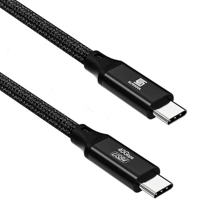Elfesoul USB C to USB C Cable, 4.0 USB-C Cable 3.3ft, 240W, 8K HD, 40 Gbps - size: 3.3ft