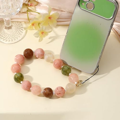 Marble Beaded Phone Wrist Strap Colorful Phones Charm Anti Theft Phones Chain Detachable Hand-Free Y2k Tops - color: Colorful 1