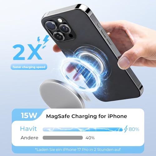 HAVIT W3111 3-in-1 Foldable Wireless Charger for iPhone, Watch & AirPods