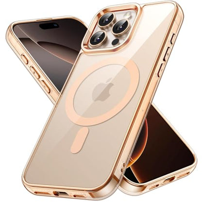 JETech Magnetic Case for iPhone 16 Pro Max 6.9-Inch Compatible with MagSafe, Shockproof Phone Bumper Cover, Anti-Scratch Clear Back (Desert) - color: Desert, size: iPhone 16 Pro Max