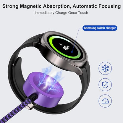 for Samsung Watch Charger Magnetic Fast Charging Cable for Galaxy Watch 8 - color: Purple