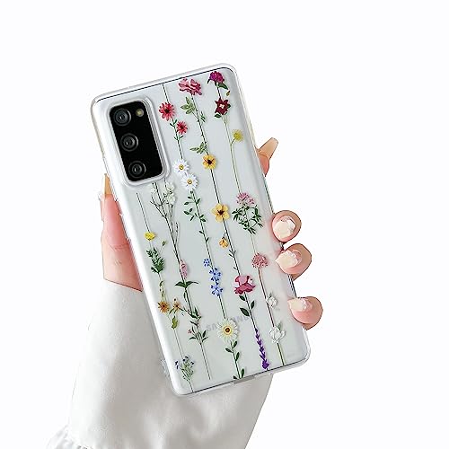 ZTOFERA Floral Case for Samsung Galaxy S20 FE 5G,Cute Flower Pattern Case for Girls Women,Flexible Silicone Protective Slim Shockproof Bumper Phone Cover for Samsung Galaxy S20 FE,Clear - color: Clear, size: for Samsung Galaxy S20 FE 5G