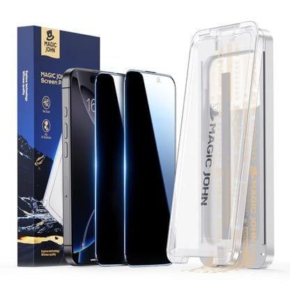 MAGIC JOHN 3rd Gen Upgraded for iPhone 16 Pro Privacy Screen Protector - size: iPhone 16 Pro-6.3''