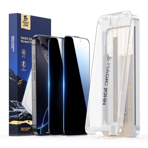 MAGIC JOHN 3rd Gen Upgraded for iPhone 16 Pro Privacy Screen Protector - size: iPhone 16 Pro-6.3''