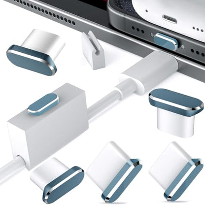USB C Dust Plugs 5 Pack Anti Dust Charging Port Cover for iPhone 18 Pro Max - color: Grey
