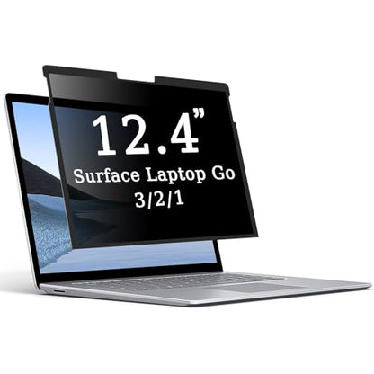 ZOEAGG Removable Privacy Screen for Surface Laptop Go 12.4 inch,Reusable/Easy Installation/Anti-Spy/Anti-Glare/Anti Blue Light,Microsoft Surface Laptop Go 12.4 inch(Go 3/2/1) Privacy Screen Protector - size: Surface Laptop Go (12.4 inch)