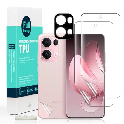 Ibywind for Oppo Reno13 Pro 5G Screen Protector,2-Pack,Hydrogel Film with Camera Lens Protector,Easy Installation Tool,Bubble-Free,Fingerprint Unlock Compatible,Anti-Shatter,Anti-Scratch