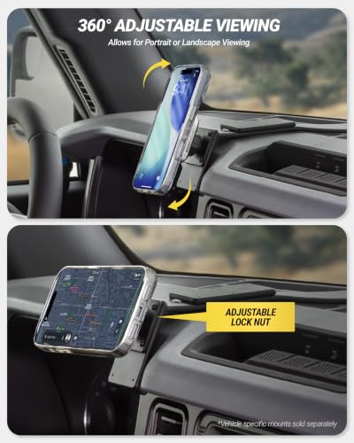 Scosche MagicMount Pro2 Magnetic Phone Holder for Car, MagSafe Car Mount, Includes Dashboard & AMPS Adapters, Magnetic Cell Phone Car Mount for iPhone, Compatible with Samsung & Android