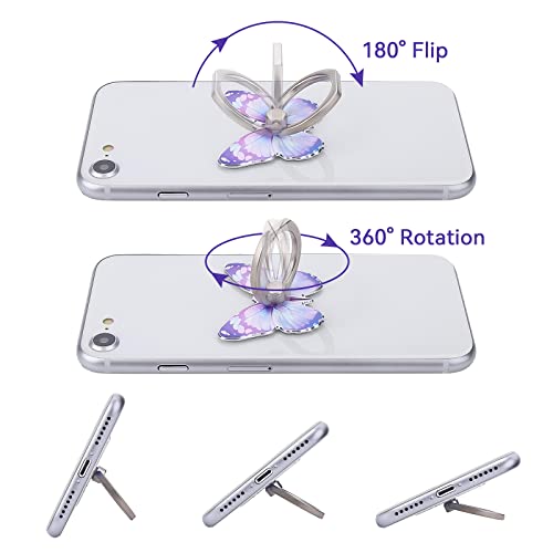 Cobee 3 Pcs Butterfly Cell Phone Ring Stand Holder, Cute Butterfly Painted