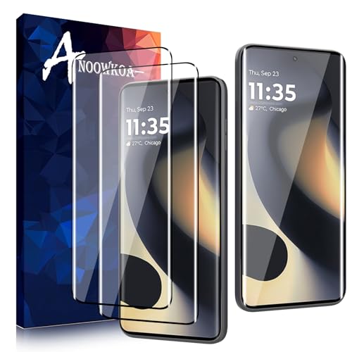Anoowkoa [2 Pack Compatible with Moto Edge 2024/Moto Edge 2023 3D screen protector.9H Hardness.Tempered Glass.Super Abrasion Resistance,Anti-Fingerprint.Anti-Scratch,Bubble-free,Easy Installation