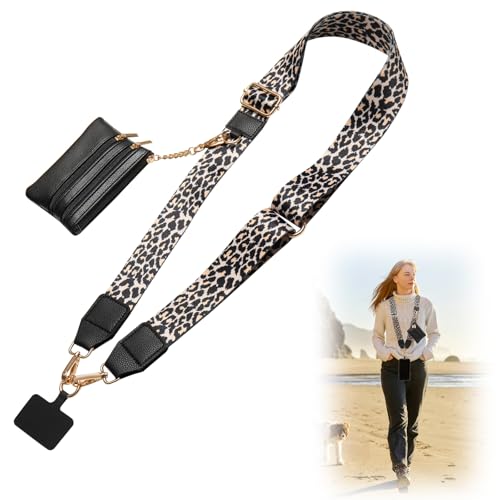 Cell Phone Lanyard Crossbody with Wallet, Versatile Clip and Go Phone Strap - color: A