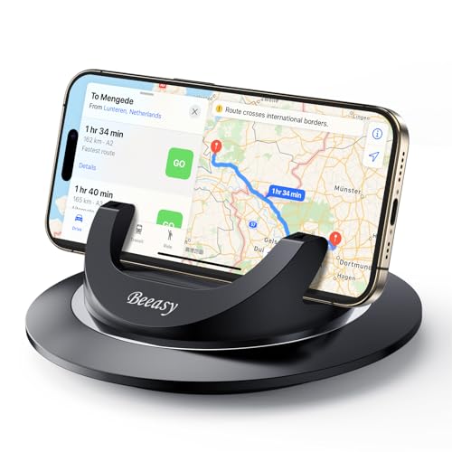 Beeasy Car Phone Holder Mount, 360° Rotation Dashboard Phone Holder, Silicone Non-Slip Cell Phone Car Mount, Universal for iPhone 17/16 Pro Max, Samsung, Google Pixel, All Smartphones & GPS - size: FC01