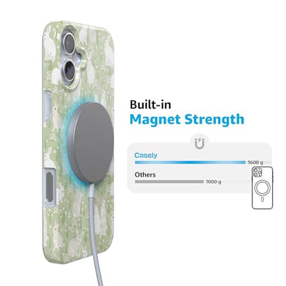 Casely iPhone 16 Case | Hop to it | Green Bunny | Compatible with MagSafe | Classic Ultra Thin Design - color: Hop to it | Green Bunny, size: Iphone 16
