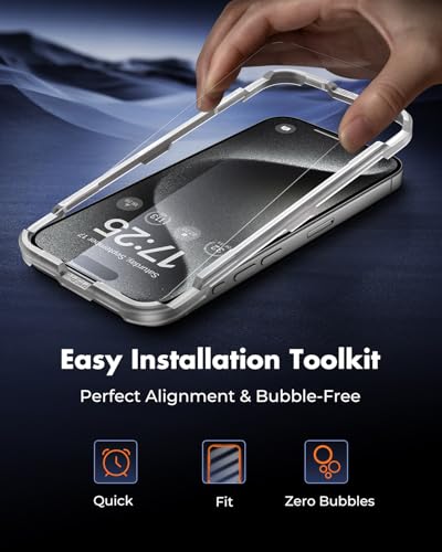 UNBREAKcable iPhone 15 Pro Max Screen Protector & Camera Lens Protector - size: iPhone 15 Pro Max