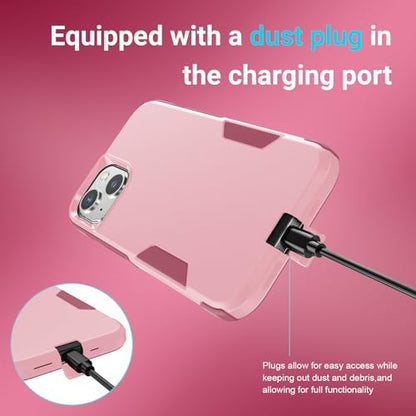 jaroco Magnetic for iPhone 13&14&15 Case Heavy Duty Rugged Dual-Layer Pink - color: Pink, size: iPhone 13&14&15