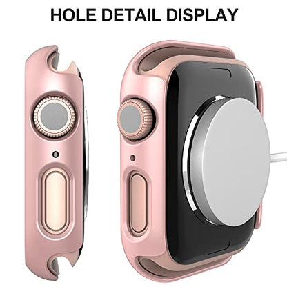 Diruite for Apple Watch Series 9/8/7/6/5/4 SE 41mm Case-Rose Gold*2 - color: Rose Gold, size: 41 mm - Series 9/8/7/6/5/4/SE/SE 2