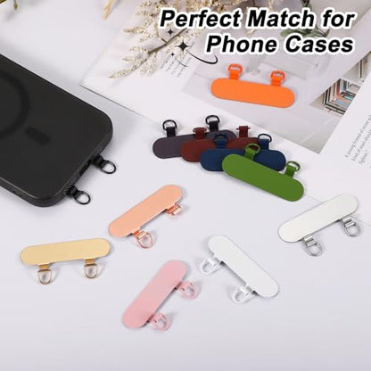 uxcell Double Ear Stainless Steel Clip Phone Lanyard Tab Ultra-Thin Phone - color: Rose Gold