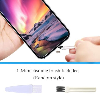 20Pcs USB C Dust Plug Silicone Soft Snugly Anti Dust Plug Cover Cleaning Brush Compatible with iPhone 17/16 Galaxy S25/S24/ Note 20/ Z Fold6/ Pixel 9 Moto MacBook iPad Switch Type C Device