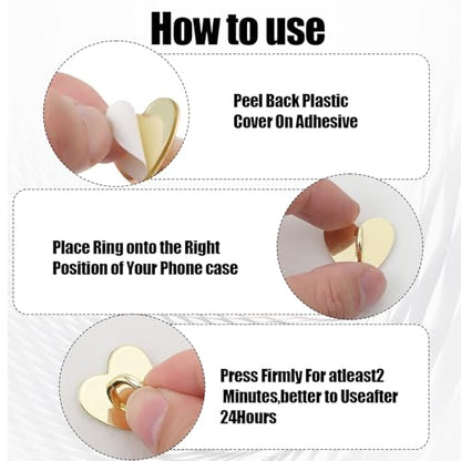 Qianyu 16 Pcs Cell Phone Ring Holder Grips 360° Rotation Finger Ring Stand