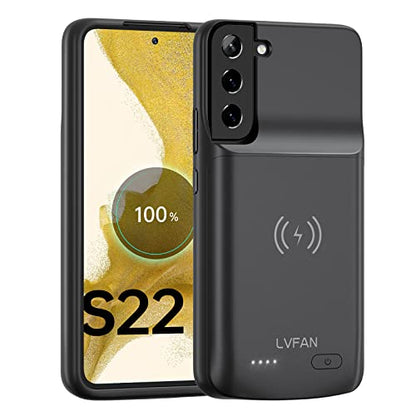 LVFAN 4700mAh Backup Portable Charger Phone Case for Samsung Galaxy S22 | 6.1" Fast Wireless Charging External Portable Charge Case