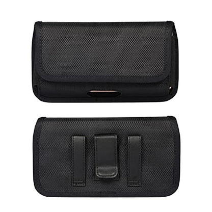 Belt Holster for Samsung Galaxy A17 A16 A14 A13 A07 A06 S26 Ultra S25Ultra | Cell Phone Case for Moto G Power 2026 2025, G Play 2026 2024, Rugged Nylon Phone Holder with Belt Clip Loop, for Work - size: X-Large