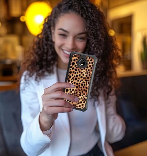 for Schok Volt Sv67q Sv67332 Case with Screen Protector, Military Grade Drop Protection, Dual Layer Hybrid Shockproof Protection TPU Phone Case for Schok Volt Sv67q, Leopard Print - color: Leopard Print
