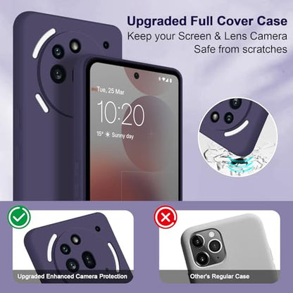 Silicone Case for Nothing Phone 3A Pro, Deep Purple | Soft Silicone Silky Touch Easy Clean, Shockproof Slim Phone Cover, Upgraded Camera Protection, Anti-Scratch Microfiber Lining - color: Deep Purple, size: Nothing Phone 3A Pro