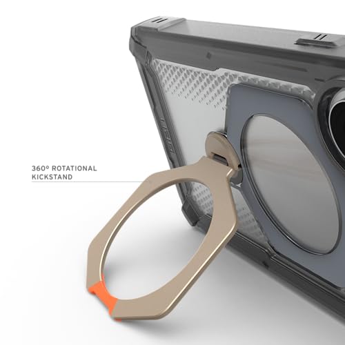 URBAN ARMOR GEAR UAG for Samsung Galaxy S26 Ultra Case 6.9" with 360° Kickstand Plasma XTE - Magnetic Charging Compatible Transparent Rugged Military Drop Tested Protective Cover, Ash - color: Plasma XTE 360 - Ash